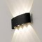 Quickway Imports Decorative Aluminum Wall Lamp for Indoors and Outdoors - 8W Cool White 4000K - Set of 2 QI004493.BK.2 - alternate 3
